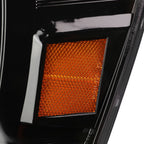 2006-2008 Dodge RAM 1500/ 2006-2009 2500 3500 Switchback LED C-Bar Projector Headlights (Jet Black Housing/Clear Lens)