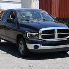 2006-2008 Dodge RAM 1500/ 2006-2009 2500 3500 Switchback LED C-Bar Projector Headlights (Jet Black Housing/Clear Lens)