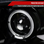 2006-2008 Dodge RAM 1500/ 2006-2009 RAM 2500 3500 Dual Halo Projector Headlights (Jet Black Housing/Clear Lens)