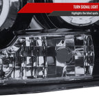 2006-2008 Dodge RAM 1500/ 2006-2009 RAM 2500 3500 Dual Halo Projector Headlights (Glossy Black Housing/Smoked Lens)