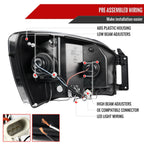 2006-2008 Dodge RAM 1500/ 2006-2009 RAM 2500 3500 Dual Halo Projector Headlights (Glossy Black Housing/Smoked Lens)