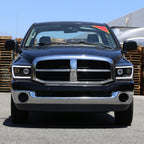 2006-2008 Dodge RAM 1500/ 2006-2009 2500 3500 Switchback LED C-Bar Projector Headlights (Matte Black Housing/Clear Lens)