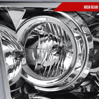 2009-2018 Dodge RAM 1500 / 2019-2021 RAM Classic / 2010-2018 RAM 2500 3500 Switchback Sequential LED C-Bar Projector Headlights (Chrome Housing/Clear Lens)