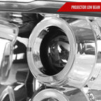 2009-2018 Dodge RAM 1500 / 2019-2021 RAM Classic / 2010-2018 RAM 2500 3500 Dual Halo Projector Headlights (Chrome Housing/Clear Lens)