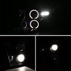 2009-2018 Dodge RAM 1500 / 2019-2021 RAM Classic / 2010-2018 RAM 2500 3500 Dual Halo Projector Headlights (Glossy Black Housing/Smoked Lens) - V2