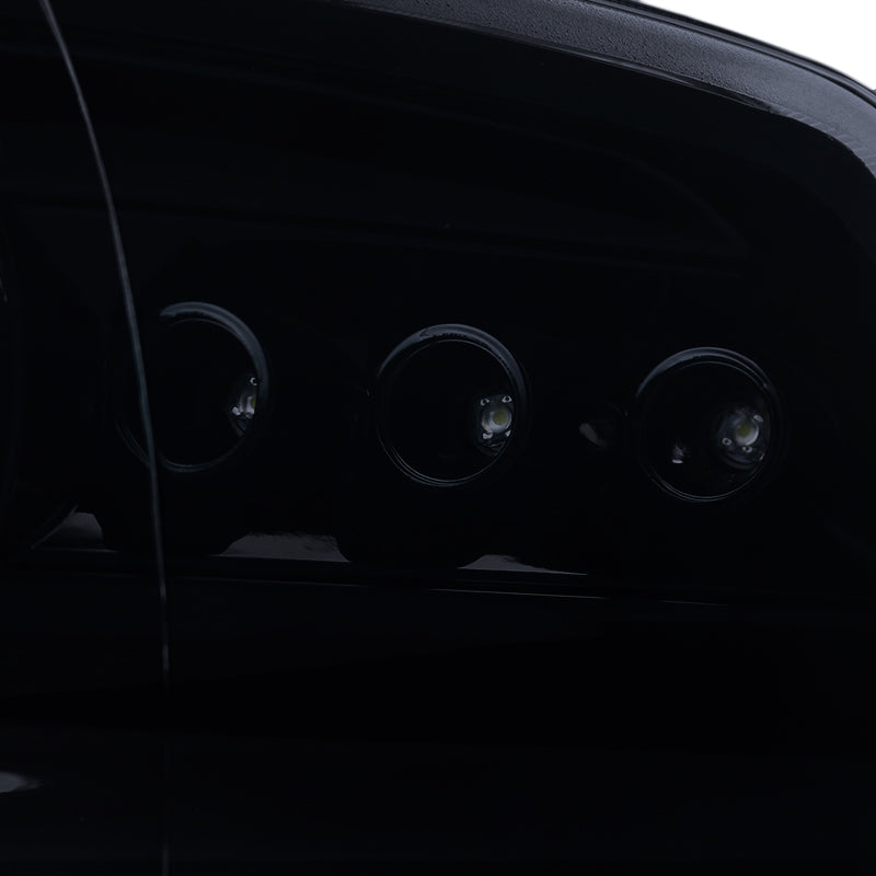 2009-2018 Dodge RAM 1500 / 2019-2021 RAM Classic / 2010-2018 RAM 2500 3500 Dual Halo Projector Headlights (Glossy Black Housing/Smoked Lens) - V2