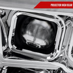 2009-2018 Dodge RAM 1500  / 2019-2021 RAM Classic / 2010-2018 RAM 2500 3500 Switchback Sequential Projector Headlights (Chrome Housing/Clear Lens)