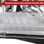 2009-2018 Dodge RAM 1500  / 2019-2021 RAM Classic / 2010-2018 RAM 2500 3500 Switchback Sequential Projector Headlights (Chrome Housing/Clear Lens)