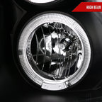 2009-2018 Dodge RAM 1500 / 2019-2021 RAM Classic / 2010-2018 RAM 2500 3500 Dual Halo Projector Headlights (Matte Black Housing/Clear Lens)