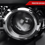 2009-2018 Dodge RAM 1500 / 2019-2021 RAM Classic / 2010-2018 RAM 2500 3500 Switchback Sequential LED Bar Projector Headlights (Matte Black Housing/Clear Lens)