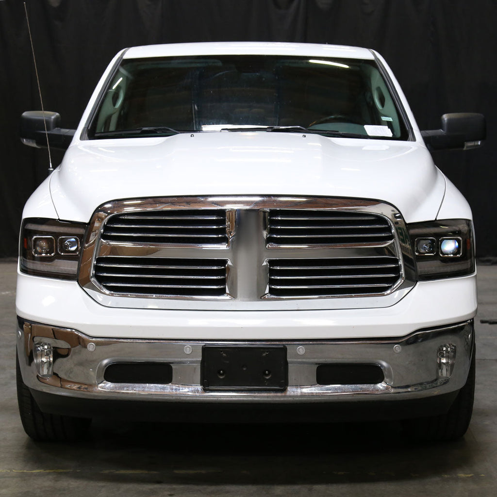 2009-2018 Dodge RAM 1500  / 2019-2021 RAM Classic / 2010-2018 RAM 2500 3500 Switchback Sequential Projector Headlights (Matte Black Housing/Clear Lens)