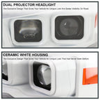 2009-2018 Dodge RAM 1500/2019-2021 RAM Classic/2010-2018 RAM 2500/3500 Switchback Sequential Projector Headlights (White Housing/Clear Lens)