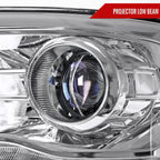 2013-2018 Ram 1500 2500 3500 LED Bar Projector Headlights (Chrome Housing / Clear Lens)
