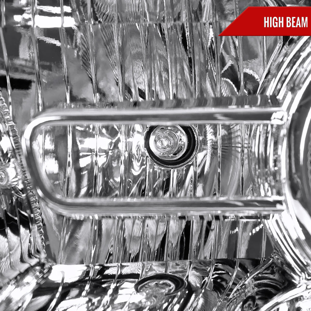 2013-2018 Ram 1500 2500 3500 LED Bar Projector Headlights (Chrome Housing / Clear Lens)