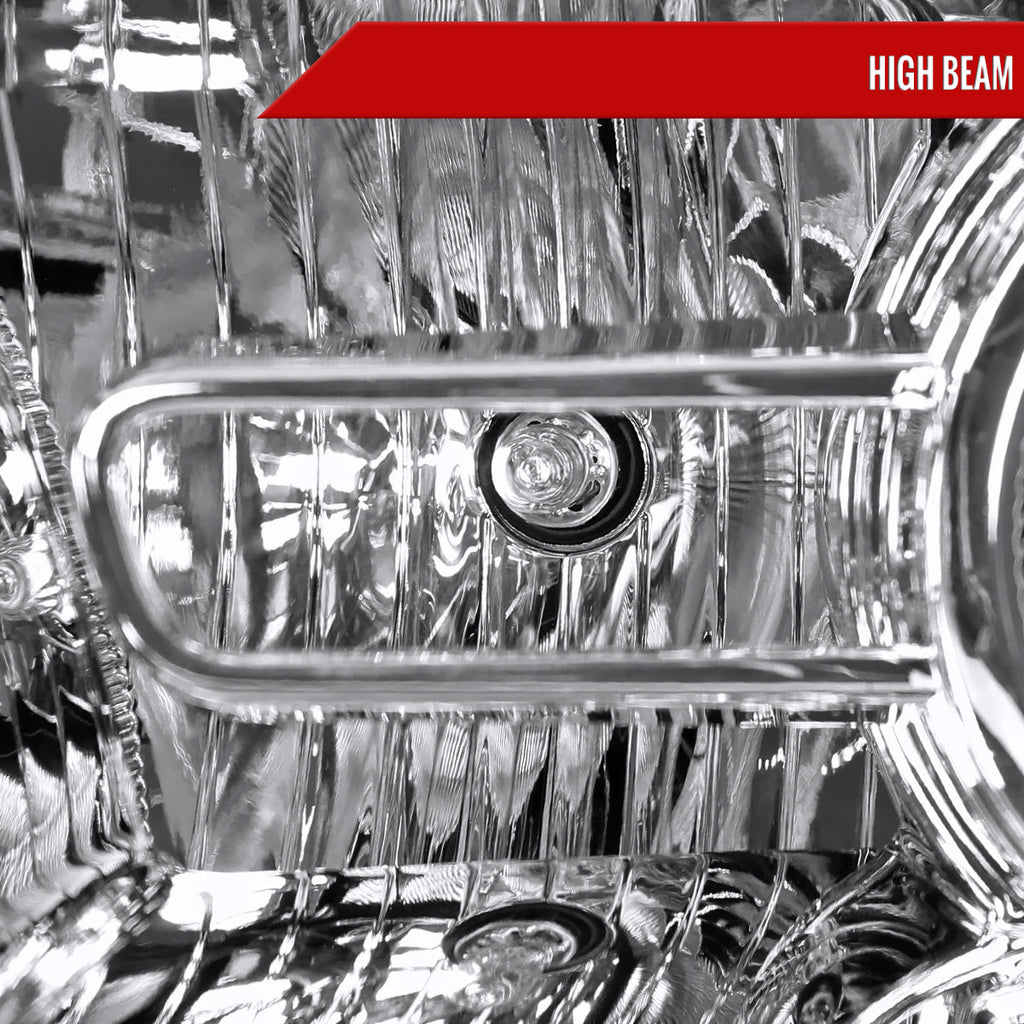 2013-2018 Ram 1500 2500 3500 Switchback Sequential LED Bar Signal Projector Headlights (Chrome Housing / Clear Lens)