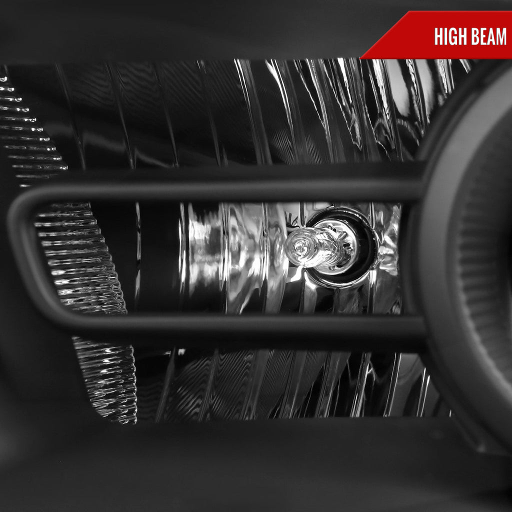 2013-2018 Ram 1500 2500 3500 LED Bar Projector Headlights (Matte Black Housing / Clear Lens)