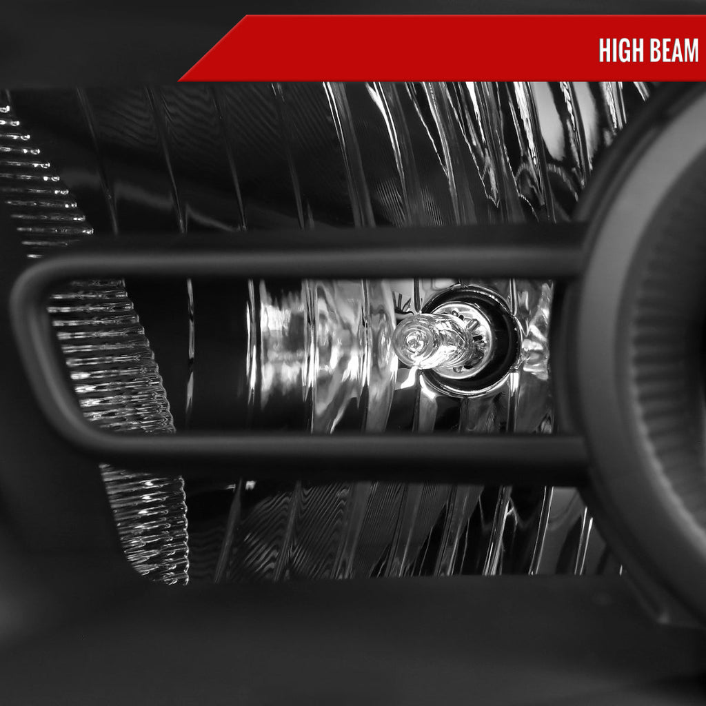 2013-2018 Ram 1500 2500 3500 Switchback Sequential LED Bar Signal Projector Headlights (Matte Black Housing / Clear Lens)