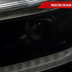 2019-2024 Dodge RAM 1500 Switchback Sequential LED Turn Signal Projector Headlights (Matte Black Housing/Smoked Lens)