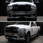 2019-2024 Dodge RAM 2500/3500/4500/5500 Switchback Sequential LED Turn Signal Projector Headlights (Chrome Housing/Clear Lens)