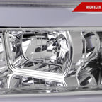2019-2024 Dodge RAM 2500/3500/4500/5500 LED Tube Projector Headlights (Chrome Housing/Clear Lens)