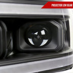 2019-2024 Dodge RAM 2500/3500/4500/5500 Switchback Sequential LED Turn Signal Projector Headlights (Matte Black Housing/Clear Lens)