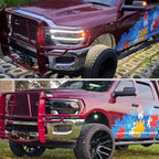 2019-2024 Dodge RAM 2500/3500/4500/5500 Switchback Sequential LED Turn Signal Projector Headlights (Jet Black Housing/Smoked Lens)