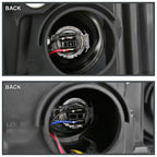 2019-2024 Dodge RAM 2500/3500/4500/5500 Switchback Sequential LED Turn Signal Projector Headlights (White Housing/Clear Lens)