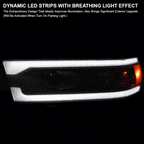 2019-2024 Dodge RAM 2500/3500/4500/5500 Switchback Sequential LED Turn Signal Projector Headlights (White Housing/Clear Lens)