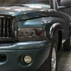 1994-2001 Dodge RAM 1500 2500 3500 Projector Headlights w/ SMD LED Light Strip (Chrome Housing/Smoked Lens)