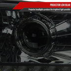 1994-2001 Dodge RAM 1500 2500 3500 Projector Headlights w/ SMD LED Light Strip (Chrome Housing/Smoked Lens)