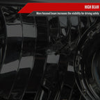 1994-2001 Dodge RAM 1500 2500 3500 Projector Headlights w/ SMD LED Light Strip (Chrome Housing/Smoked Lens)