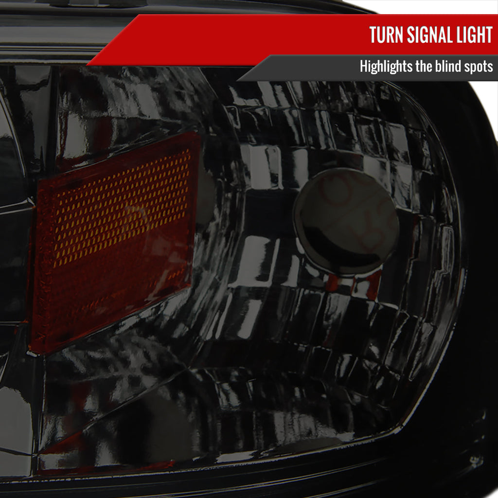 1994-2001 Dodge RAM 1500 2500 3500 Projector Headlights w/ SMD LED Light Strip (Chrome Housing/Smoked Lens)