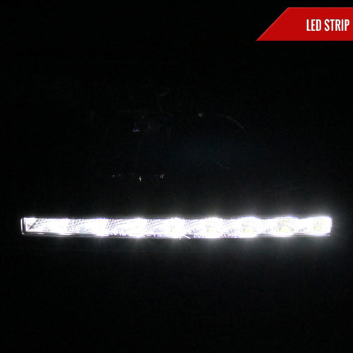 1994-2001 Dodge RAM 1500/ 1994-2002 RAM 2500 3500 Projector Headlights w/ SMD LED Light Strip (Matte Black Housing/Clear Lens)