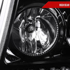 2001-2011 Ford Ranger Projector Headlights w/ LED Light Strip & LED Turn Signal Lights (Jet Black Housing/Clear Lens)