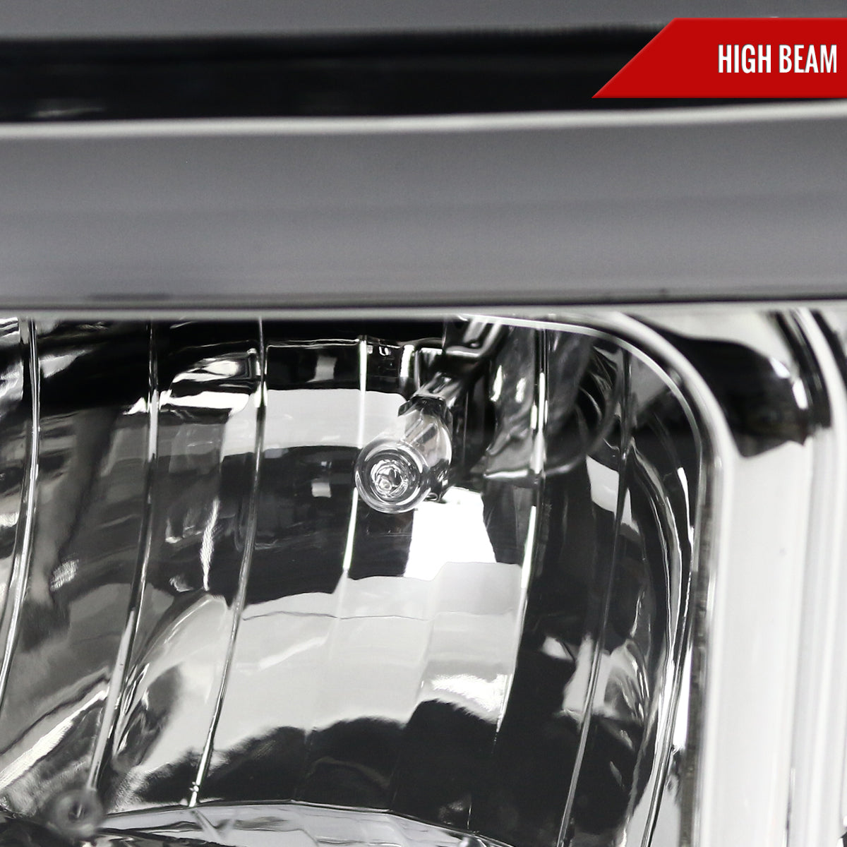 2007-2013 GMC Sierra / 2007-2014 Sierra 1500HD 2500HD 3500HD / 2009-2013 Sierra 1500 Hybrid Dual LED C-Bar Projector Headlights (Chrome Housing/Clear Lens)