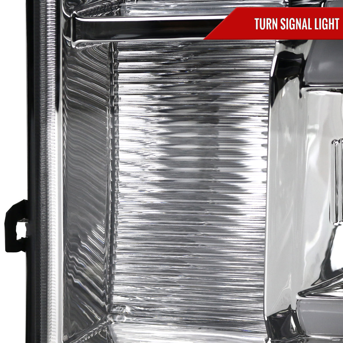 2007-2013 GMC Sierra / 2007-2014 Sierra 1500HD 2500HD 3500HD / 2009-2013 Sierra 1500 Hybrid Dual LED C-Bar Projector Headlights (Chrome Housing/Clear Lens)