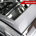 2007-2013 GMC Sierra / 2007-2014 Sierra 1500HD 2500HD 3500HD / 2009-2013 Sierra 1500 Hybrid Dual LED C-Bar Projector Headlights (Chrome Housing/Clear Lens)
