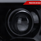 2007-2013 GMC Sierra 1500 / 2007-2014 Sierra 1500HD 2500HD 3500HD / 2009-2013 Sierra 1500 Hybrid LED C-Bar Projector Headlights (Glossy Black Housing/Smoked Lens)
