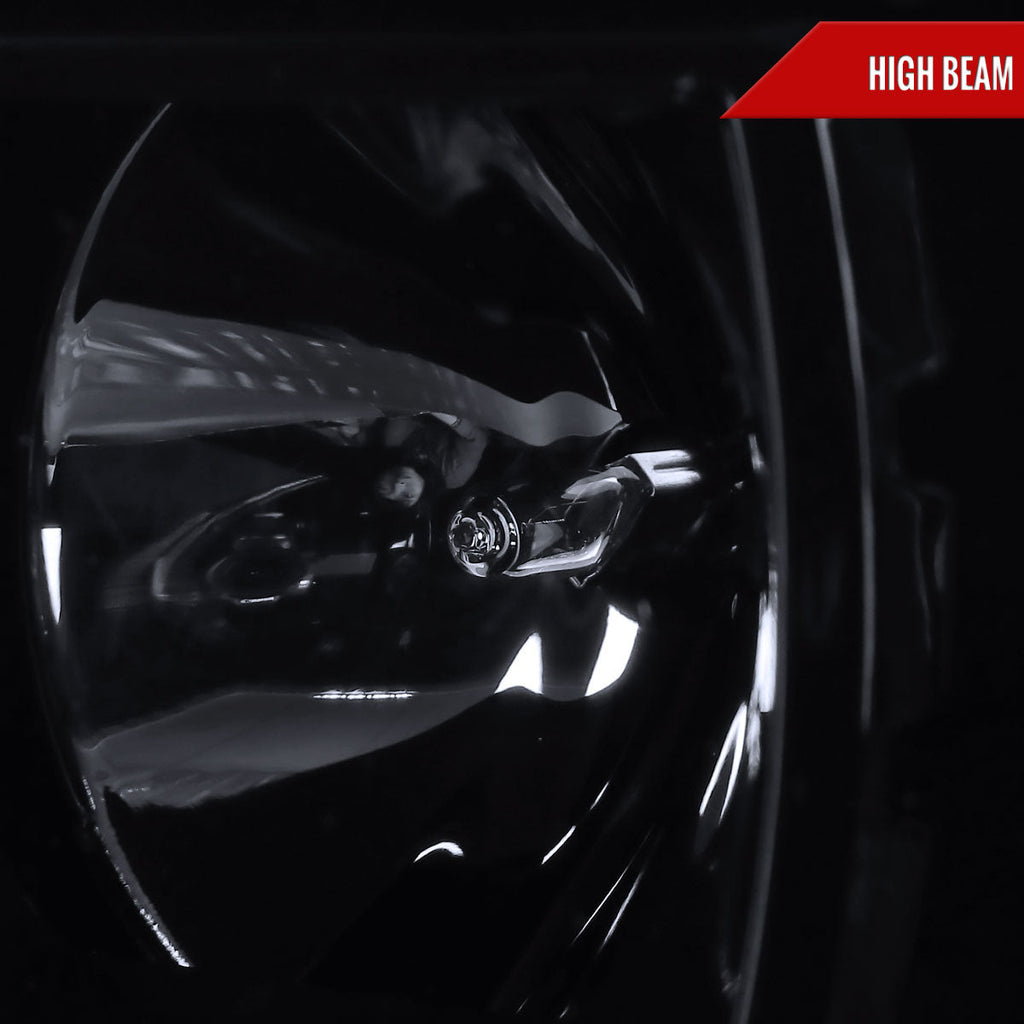 2007-2013 GMC Sierra 1500 / 2007-2014 Sierra 1500HD 2500HD 3500HD / 2009-2013 Sierra 1500 Hybrid LED C-Bar Projector Headlights (Glossy Black Housing/Smoked Lens)
