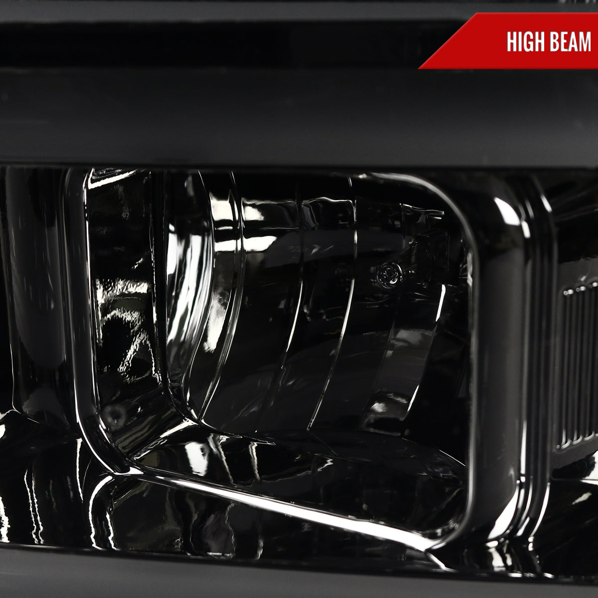 2007-2013 GMC Sierra 1500/2007-2014 Sierra Denali Dual LED C-Bar Projector Headlights (Chrome Housing/Smoked Lens)