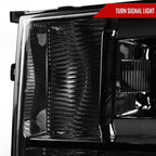 2007-2013 GMC Sierra 1500/2007-2014 Sierra Denali Dual LED C-Bar Projector Headlights (Chrome Housing/Smoked Lens)