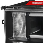 2007-2013 GMC Sierra / 2007-2014 Sierra 1500HD 2500HD 3500HD / 2009-2013 Sierra 1500 Hybrid Dual LED C-Bar Projector Headlights (Matte Black Housing/Clear Lens)