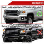 2014-2019 GMC Sierra LED Light Strip Projector Headlights (Chrome Housing/Clear Lens)