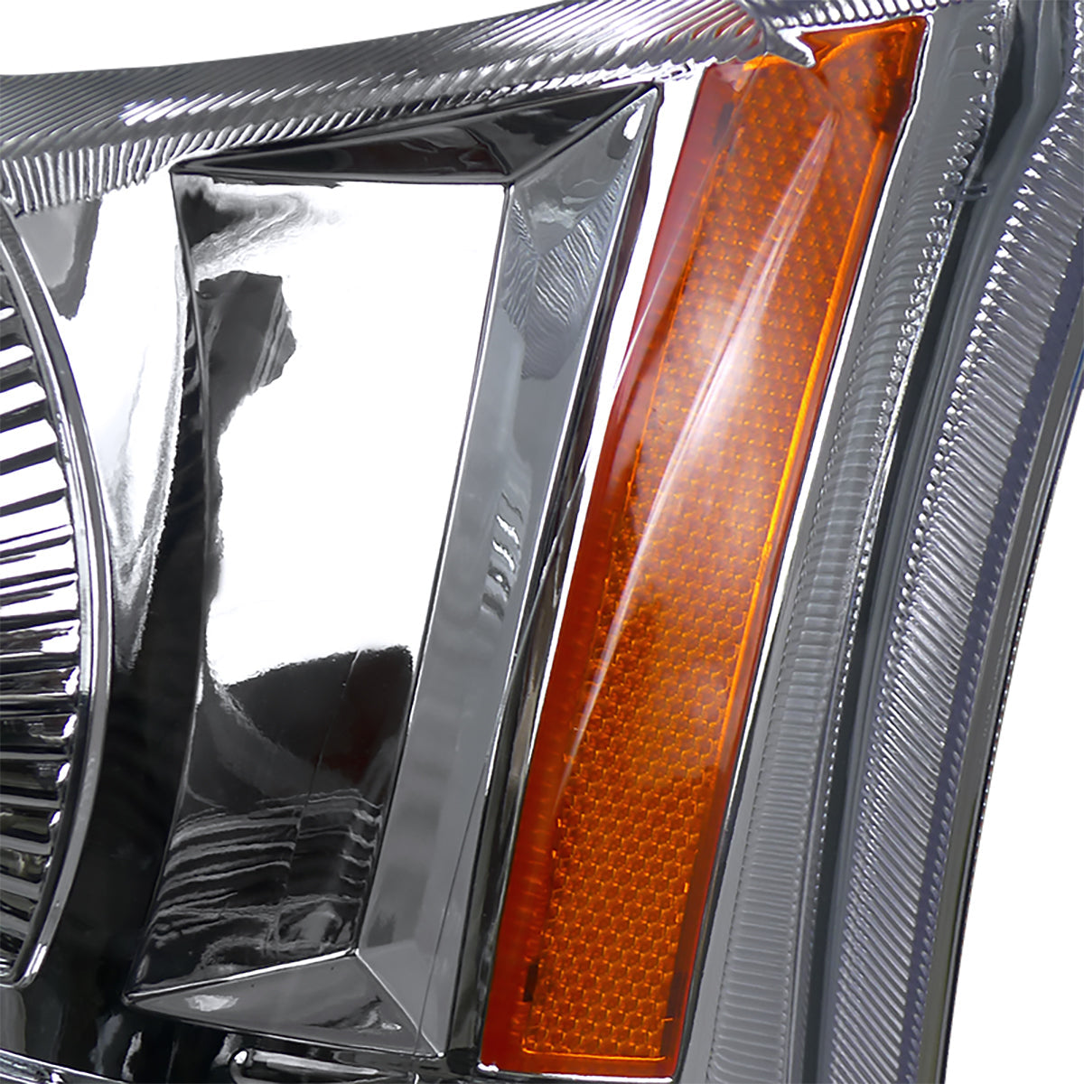 2002-2006 Chevrolet Avalanche/ 2003-2007 Silverado 1PC Style Projector Headlights w/ SMD LED Light Strip & Bumper Lights (Chrome Housing/Clear Lens)