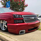 2002-2006 Chevrolet Avalanche/ 2003-2007 Silverado Dual Halo Projector Headlights (Glossy Black Housing/Smoked Lens)