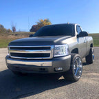 2007-2013 Chevrolet Silverado 1500/ 2007-2014 Silverado 2500HD 3500HD LED C-Bar Projector Headlights (Chrome Housing/Clear Lens)