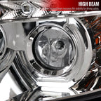 2007-2013 Chevrolet Silverado 1500/ 2007-2014 Silverado 2500HD 3500HD Dual U-Ring Halo Projector Headlights w/ LED Light Strip (Chrome Housing/Clear Lens)