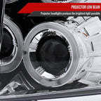 2007-2013 Chevrolet Silverado 1500/ 2007-2014 Silverado 2500HD 3500HD Dual Halo Projector Headlights (Chrome Housing/Clear Lens)