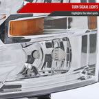 2007-2013 Chevrolet Silverado 1500/ 2007-2014 Silverado 2500HD 3500HD Dual Halo Projector Headlights (Chrome Housing/Clear Lens)