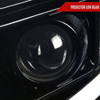 2007-2014 Chevrolet Silverado 1500/2500HD/3500HD LED C-Bar Projector Headlights (Jet Black Housing/Clear Lens)